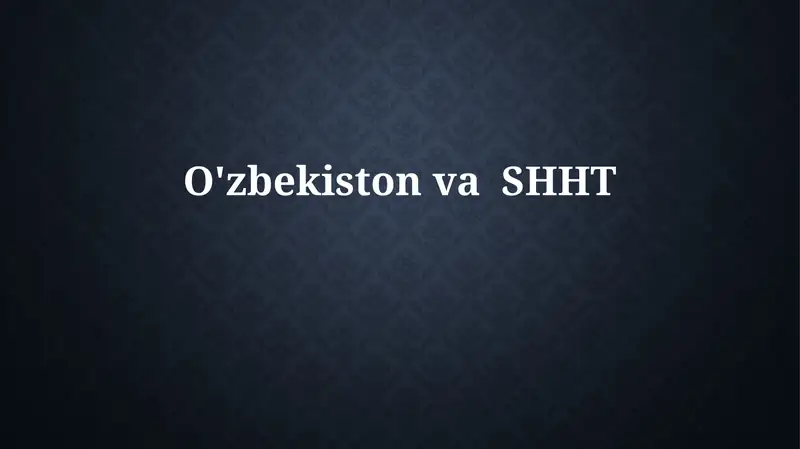 O'zbekistonning SCOdagi o'rni va roli
