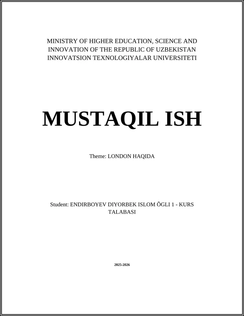 History of London