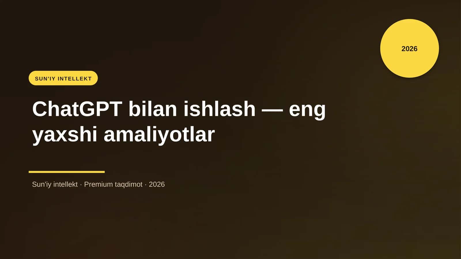 ChatGPT bilan ishlash — eng yaxshi amaliyotlar
