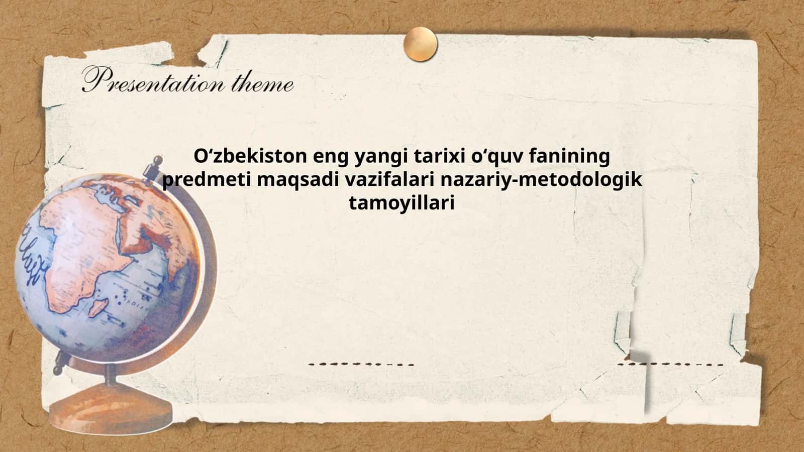 Oʻzbekiston eng yangi tarixi oʻquv fanining predmeti maqsadi vazifalari nazariy-metodologik tamoyillari