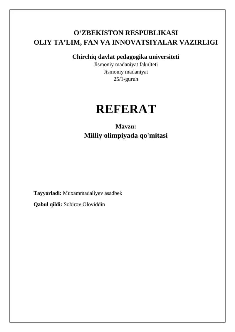 Milliy Olimpiya qoʻmitasi