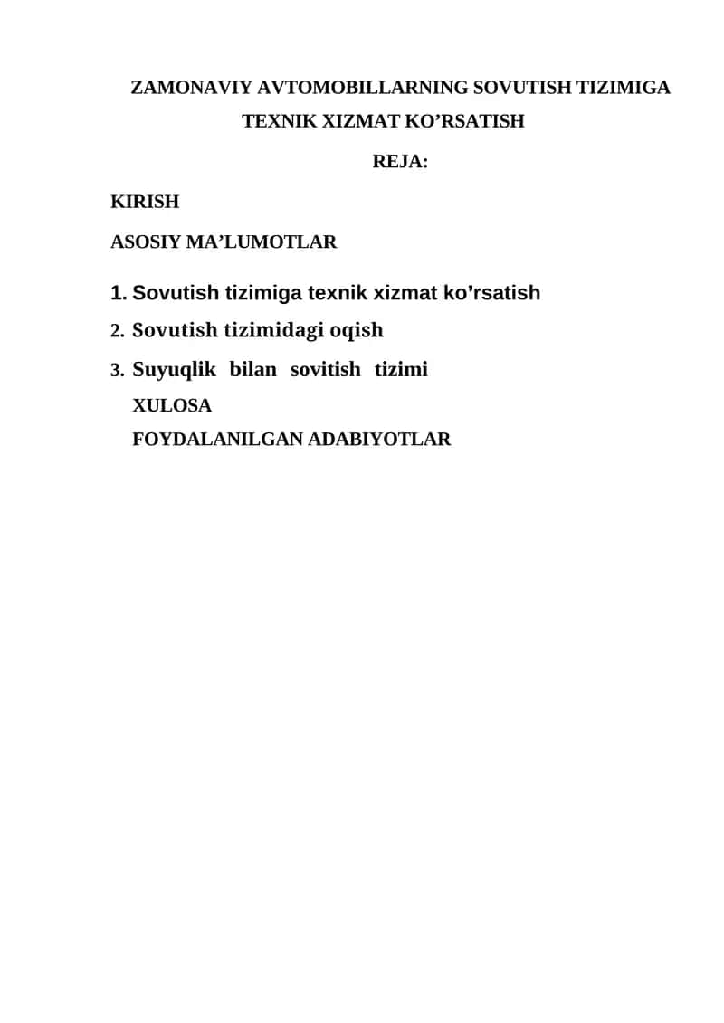 Avtomobil transporti davlat iqtisodiyotini muvaffaqiyatli rivojlanishini harakatga keltiruvchi kuchlar