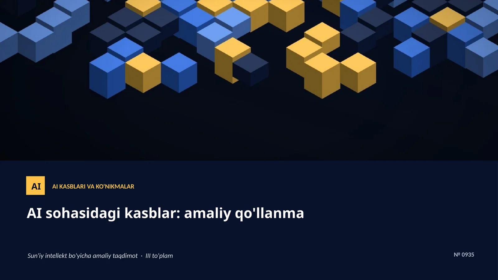 AI KASBLARI VA KO'NIKMALAR