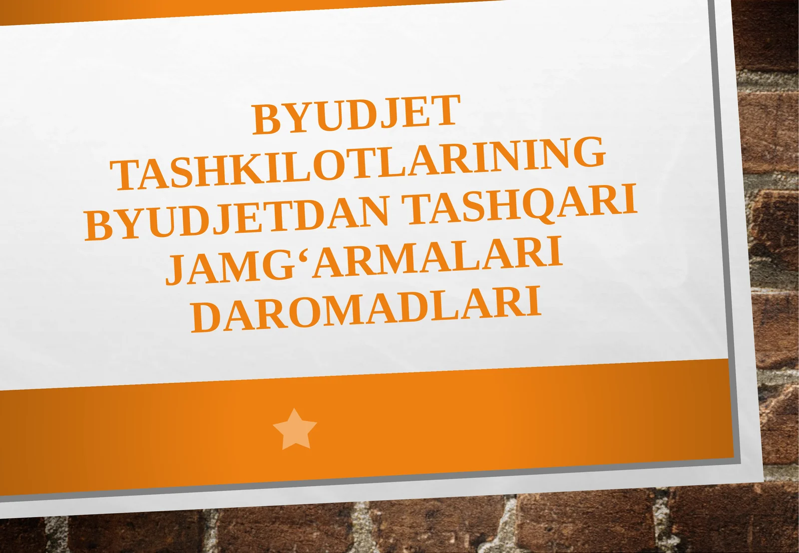 Byudjet tashkilotlarining byudjetdan tashqari jamg‘armalari daromadlari