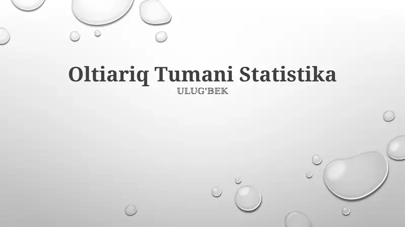 Oltiariq Tumani Statistika