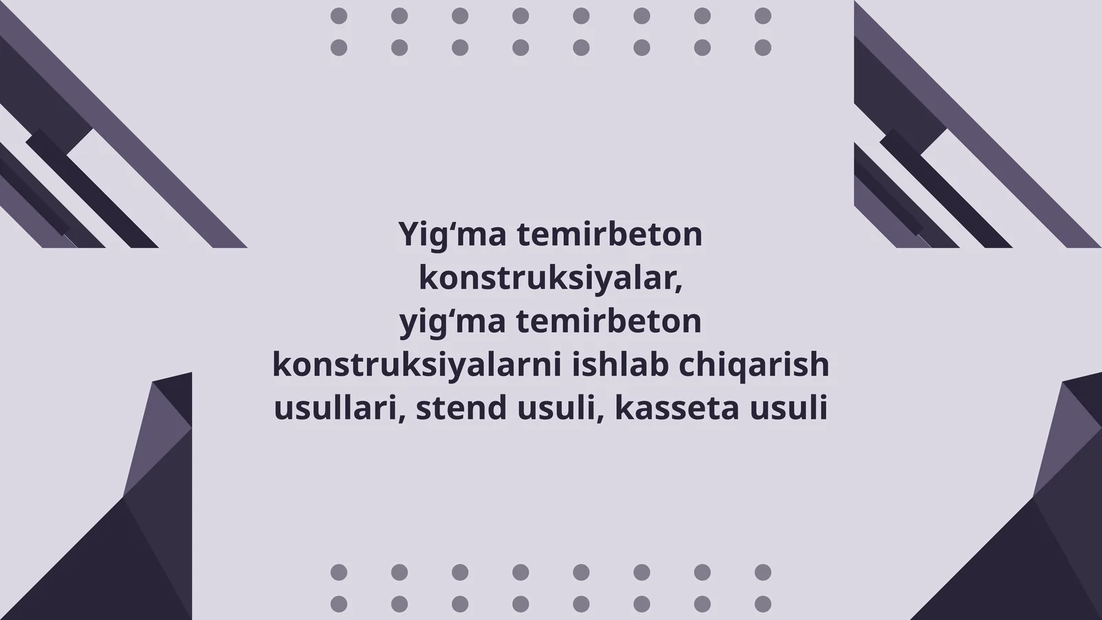 Yig‘ma temirbeton konstruksiyalar