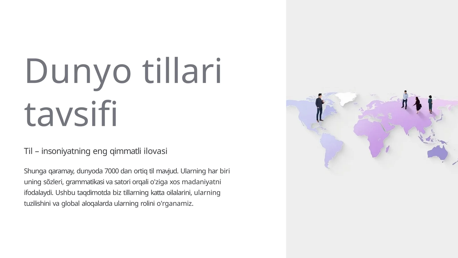 Dunyo tillari tavsifi