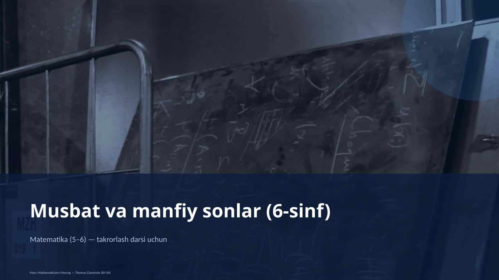 Musbat va manfiy sonlar (6-sinf) Matematika (5-6)