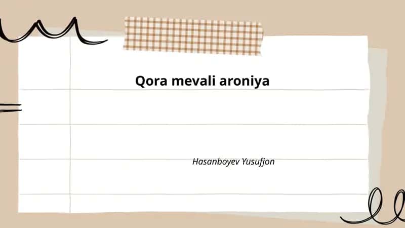 Aroniya mevasi