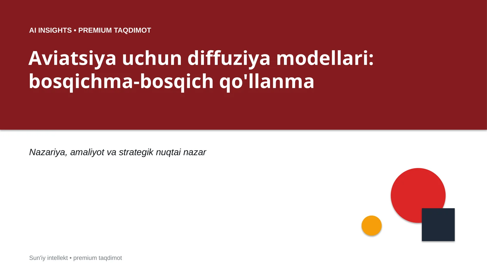 Aviatsiya uchun diffuziya modellari: bosqichma-bosqich qo'llanma