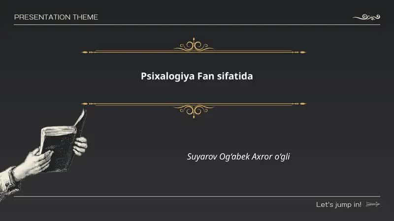 Psixalogiya Fan sifatida