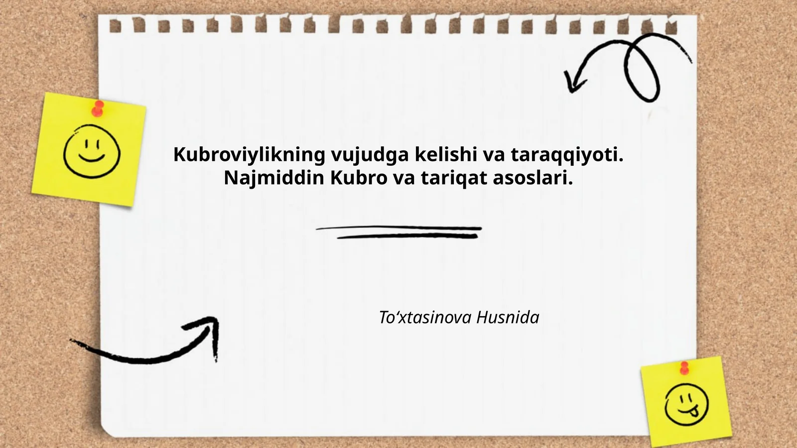 Kubroviylikning vujudga kelishi va taraqqiyoti. Najmiddin Kubro va tariqat asoslari
