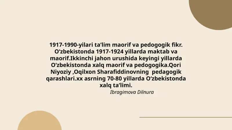 Taʼlim maorif va pedogogik fikr