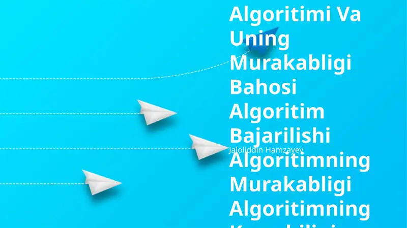 Insertion Sort Algoritimi Va Uning Murakabligi Bahosi