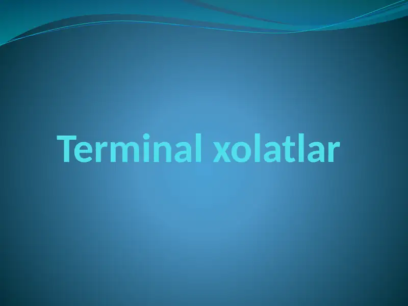 Terminal xolatlar