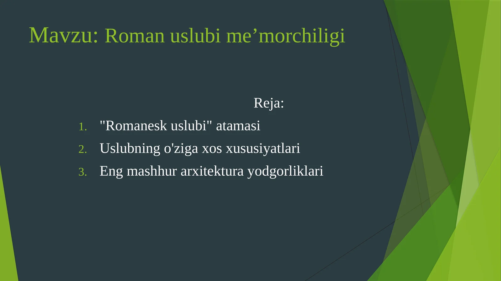 Roman uslubi me’morchiligi