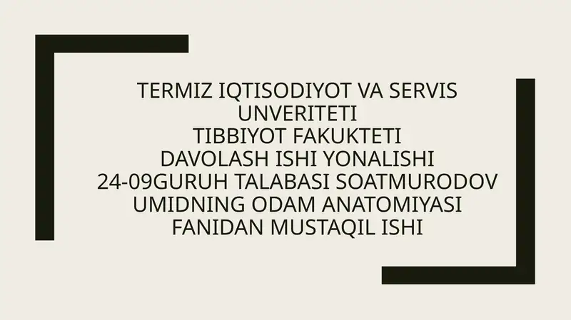 YON QORINCHALARNING VARIANT ANATOMIYASI KLINIK AHAMIYATI