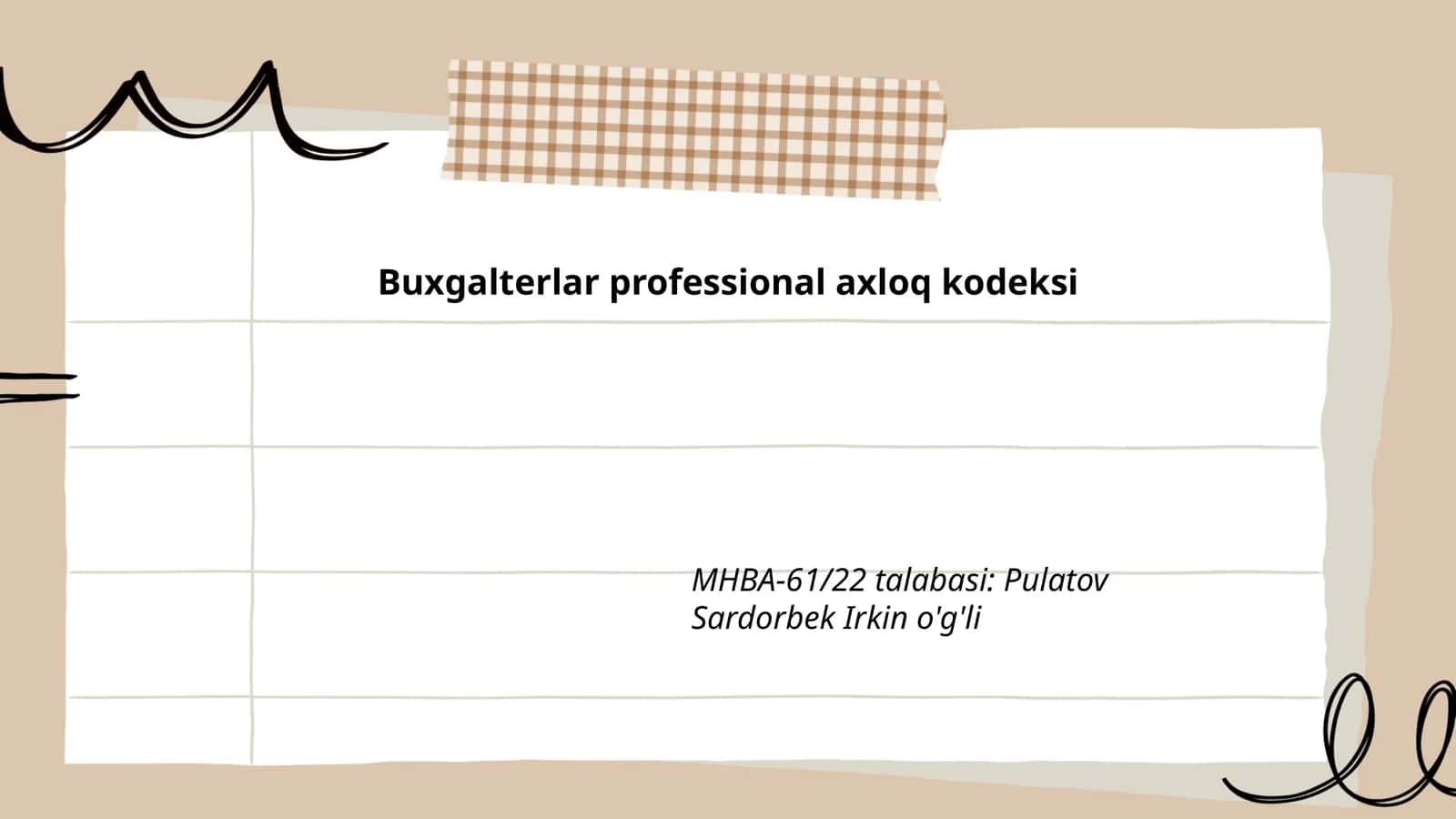 Buxgalterlar professional axloq kodeksi MHBA-61/22