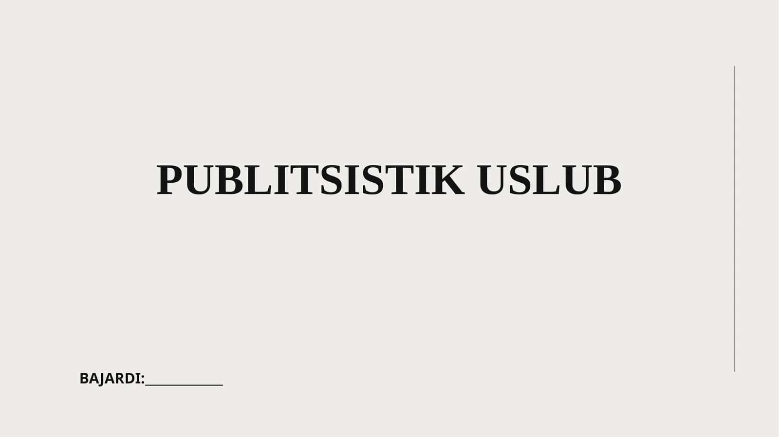 Publitsistik Uslub