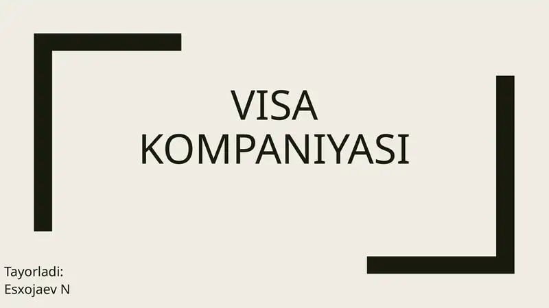 Visa kompaniyasi