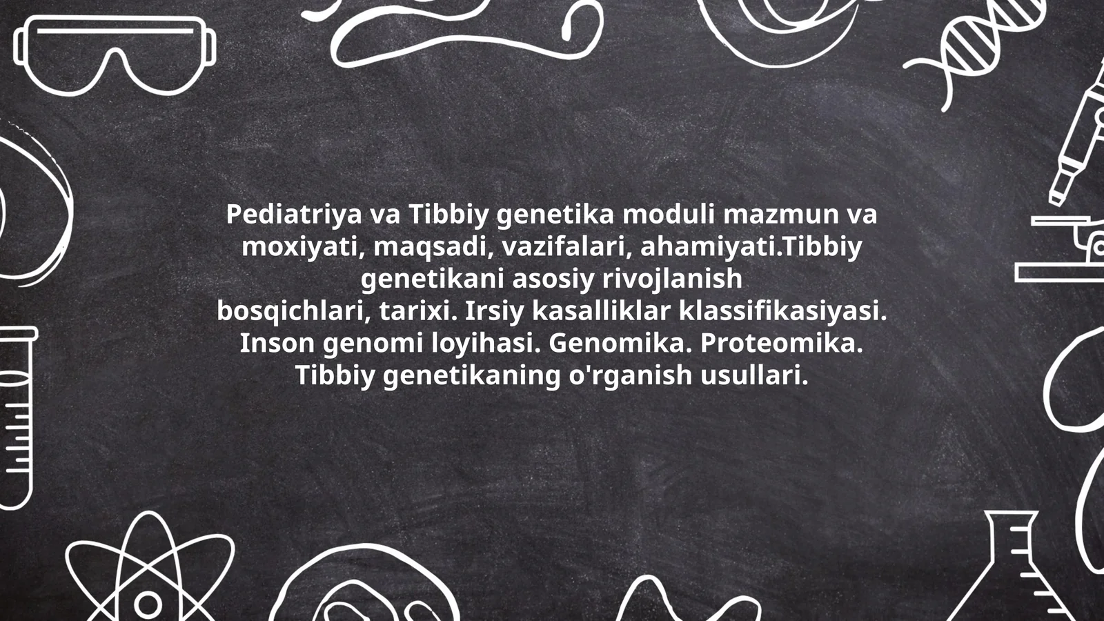Pediatriya va Tibbiy genetika moduli