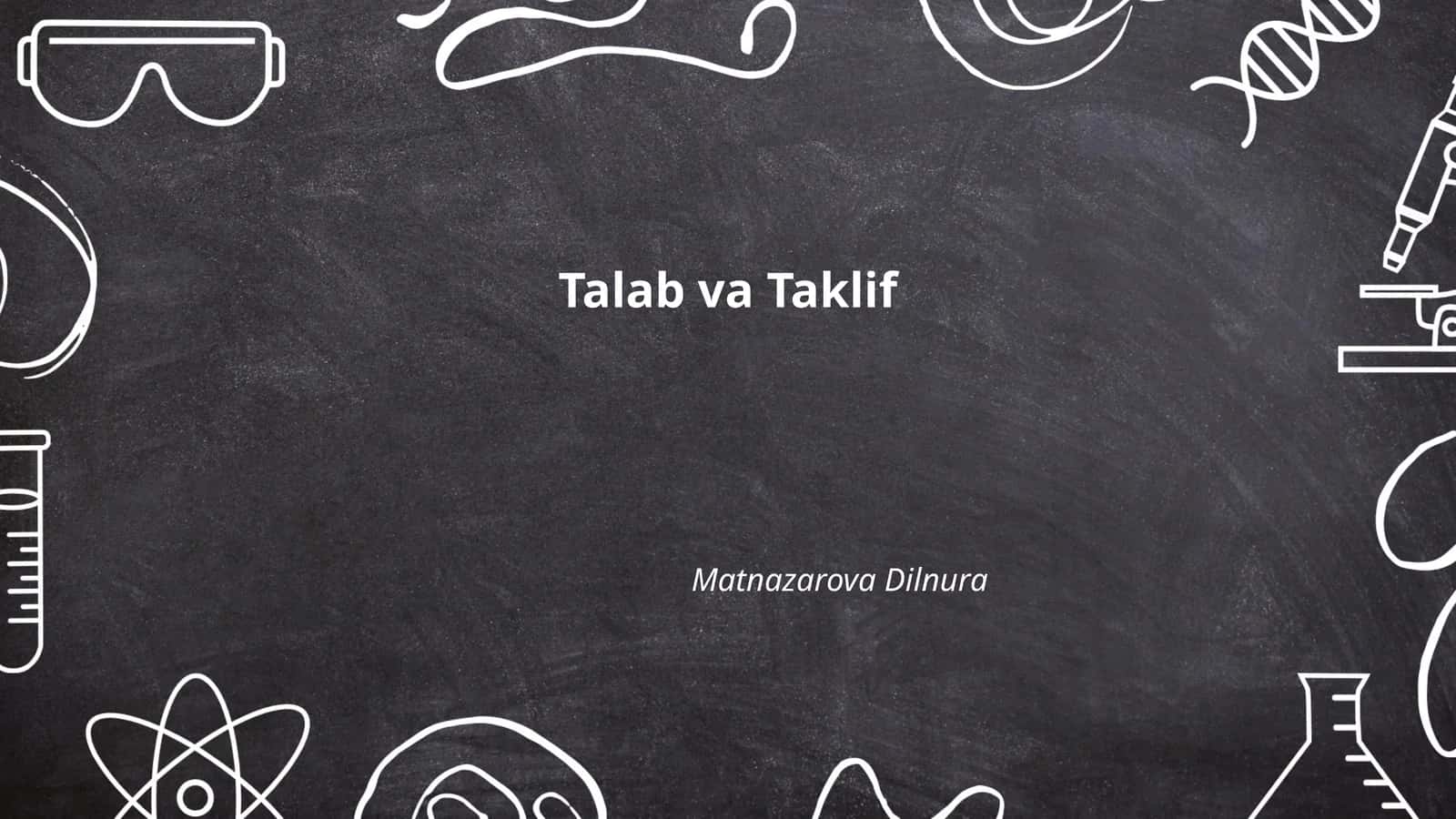 Talab va Taklif