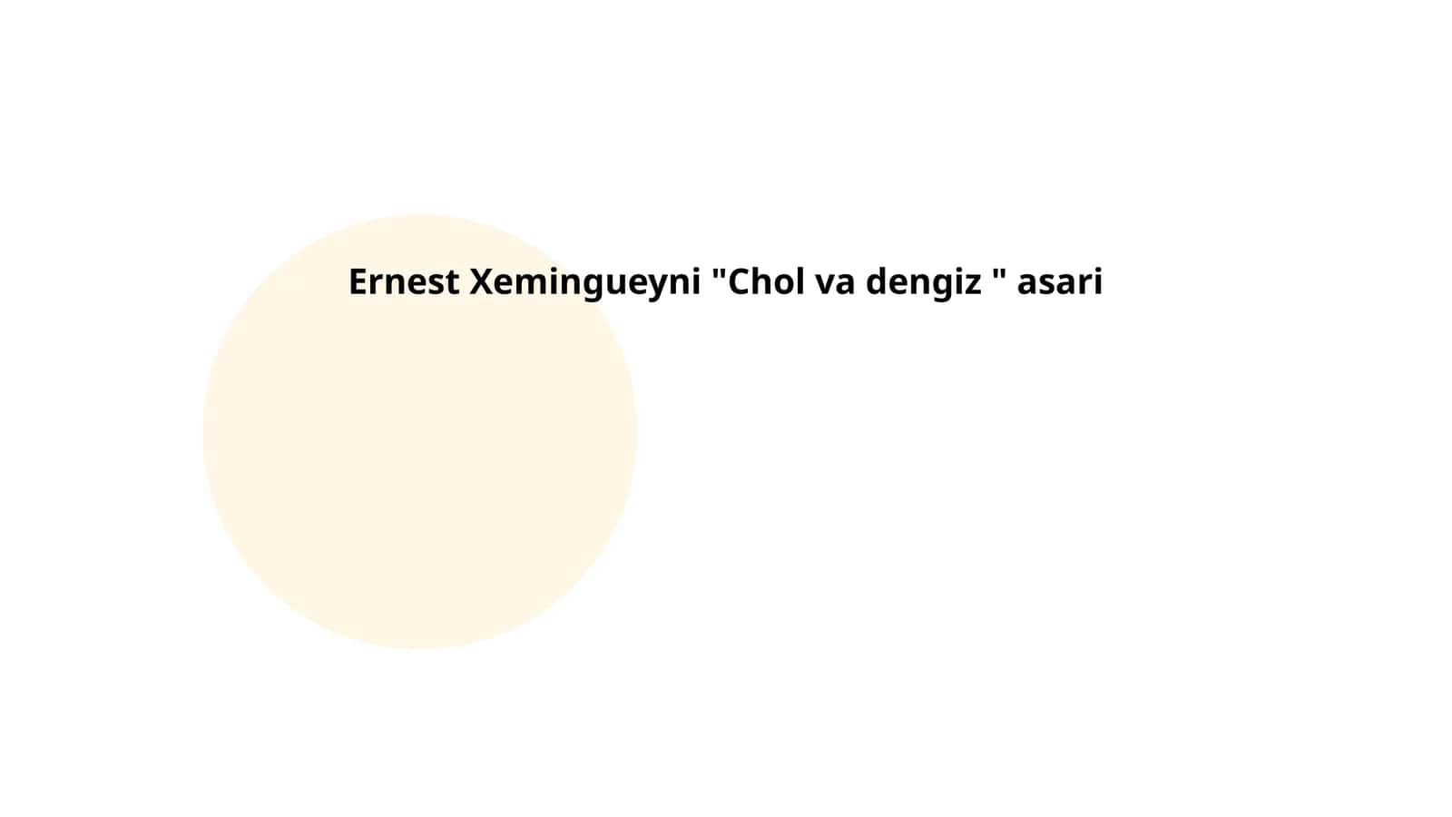 Chol va dengiz