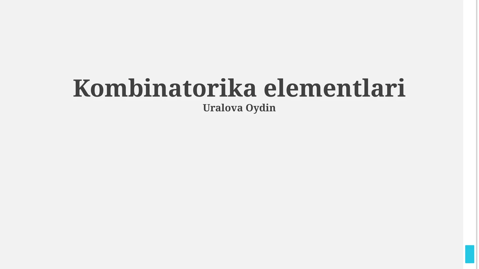 Kombinatorika elementlari
