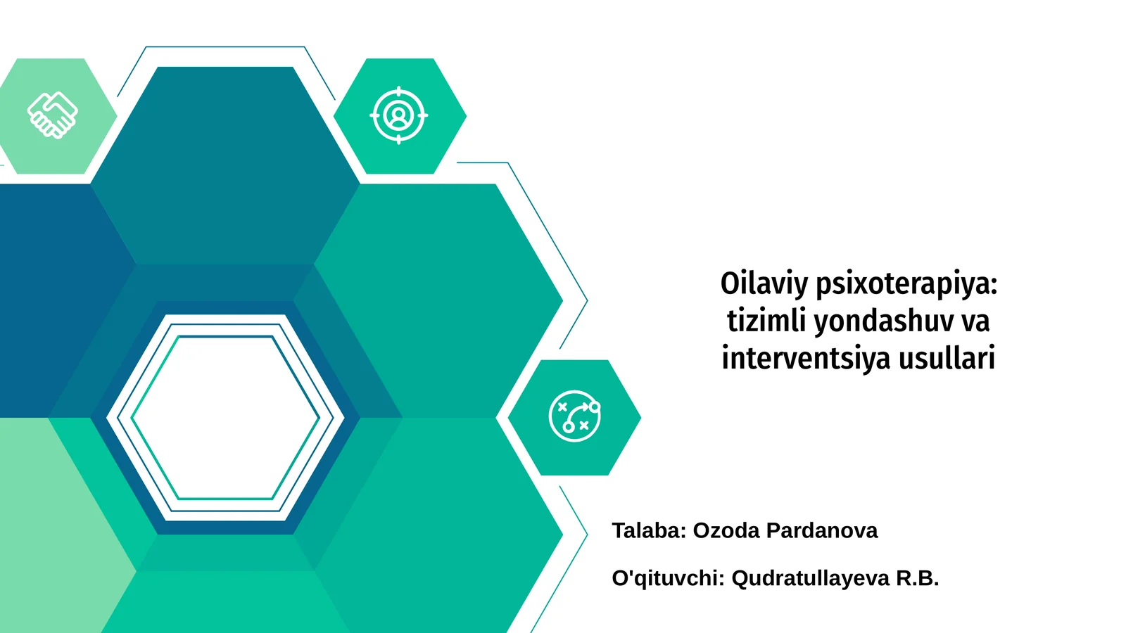 Oilaviy psixoterapiya: tizimli yondashuv va interventsiya usullari