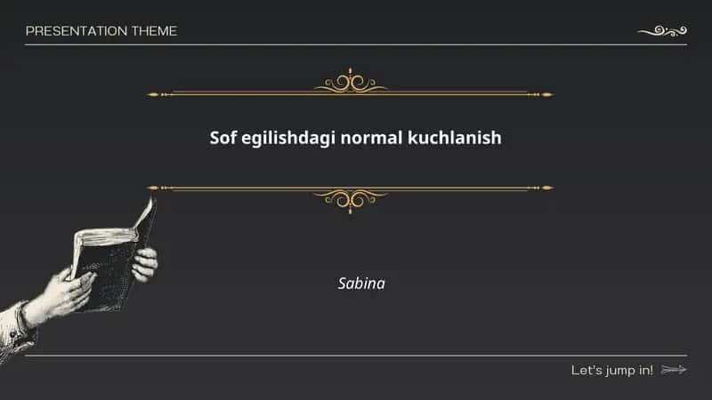 Sof egilishdagi normal kuchlanish