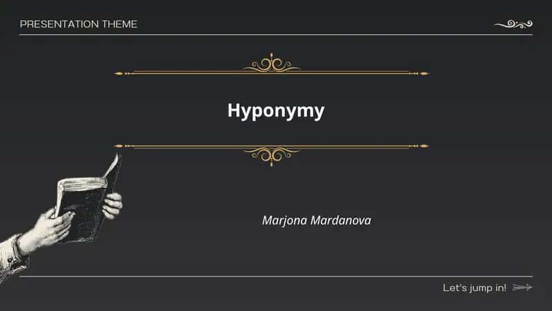 Hyponymy