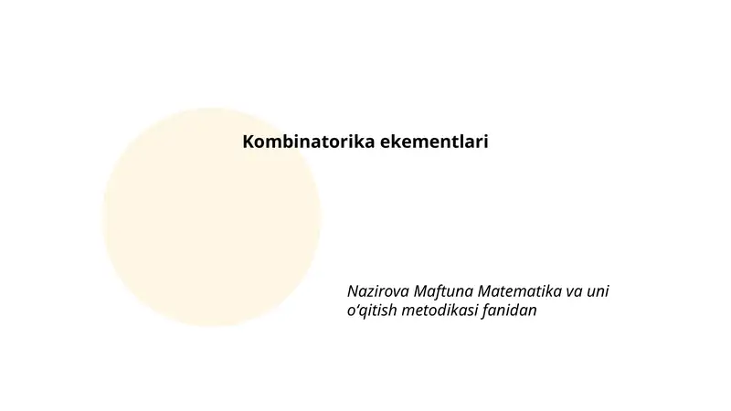 Kombinatorika ekementlari