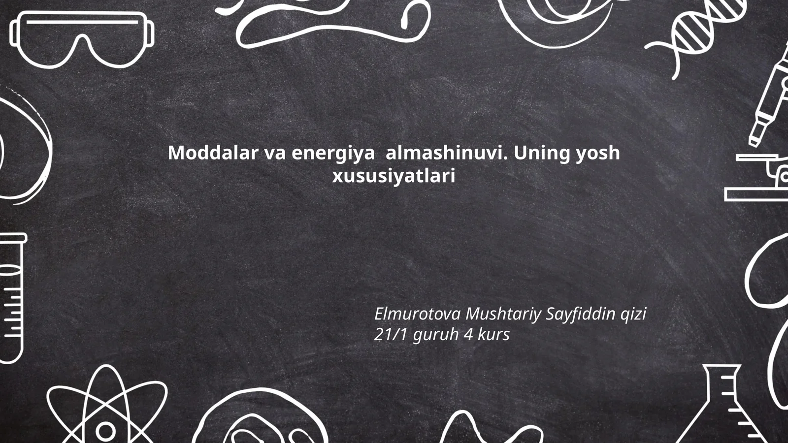 Moddalar va energiya almashinuvi