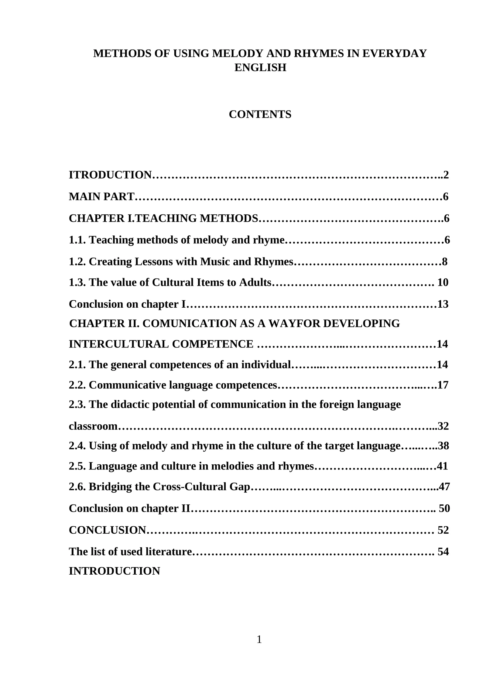 METHODS OF USING MELODY AND RHYMES IN EVERYDAY ENGLISH