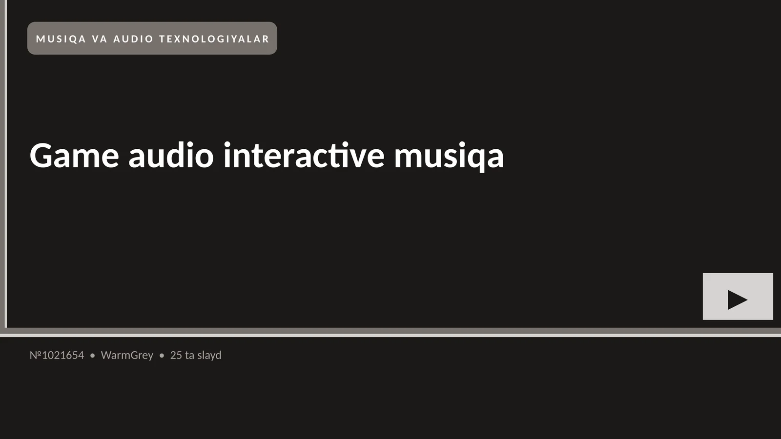 Game audio interactive musiqa