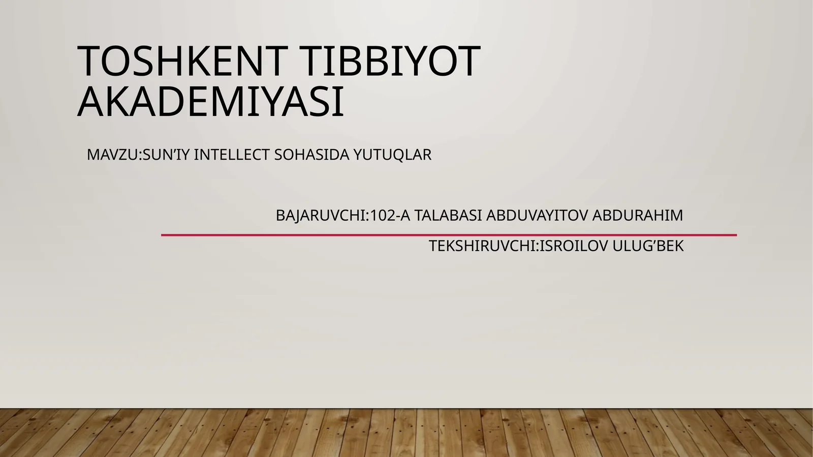 Sun’iy intellect sohasida yutuqlar