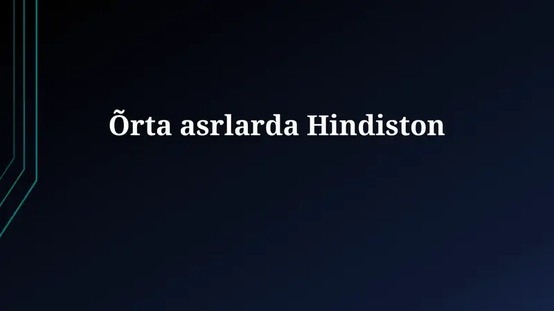O'rta asrlarda Hindiston: Siyosat, Iqtisodiyot va Jamiyat