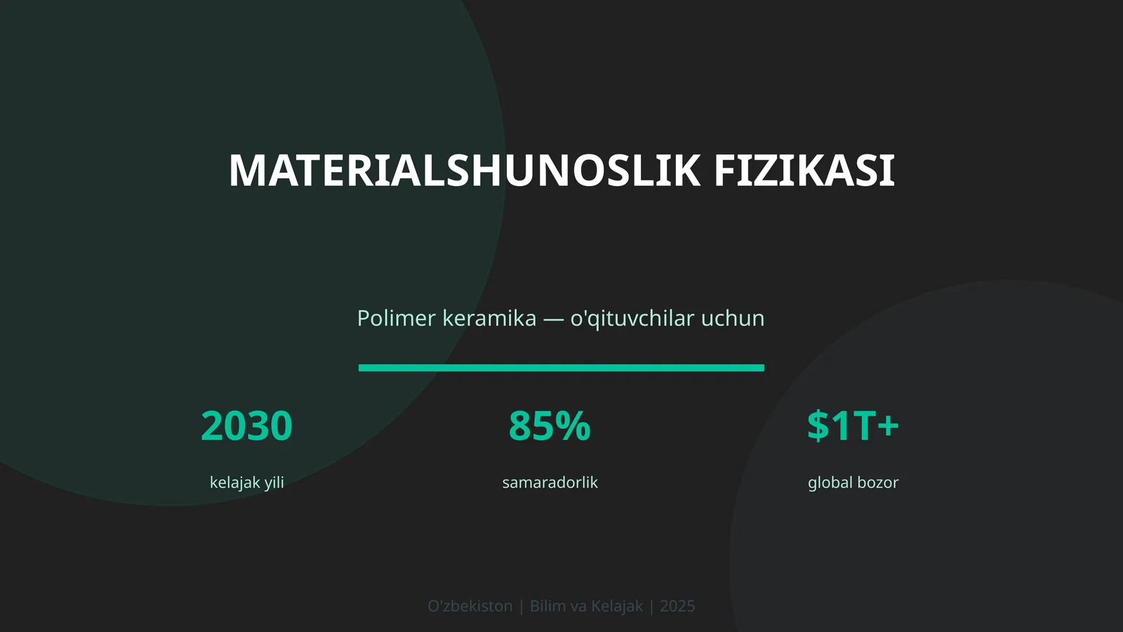 MATERIALSHUNOSLIK FIZIKASI