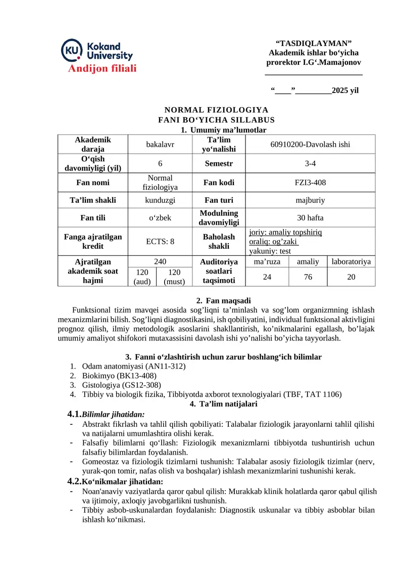 NORMAL FIZIOLOGIYA