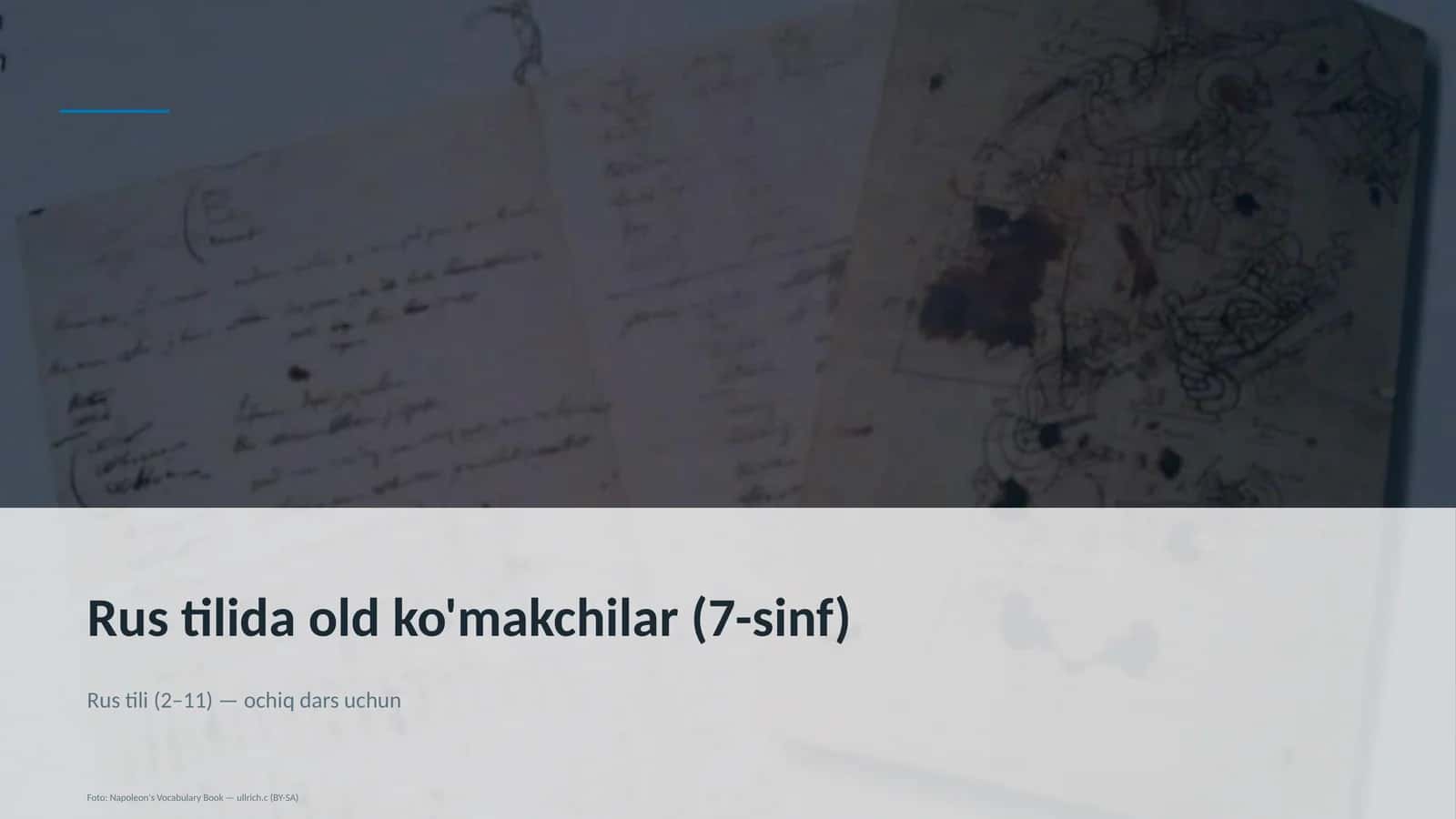 Rus tilida old ko'makchilar (7-sinf)