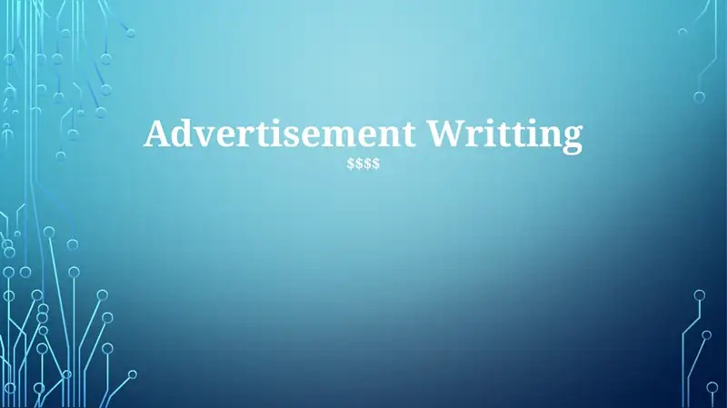 Advertisement Writting