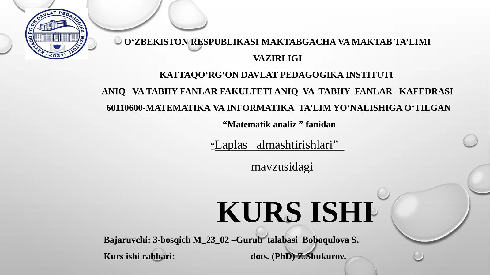 Laplasalmashtirishlari
