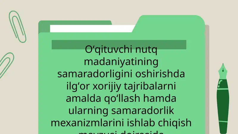 Xorijiy Tajribalar Va Nutq Madaniyati