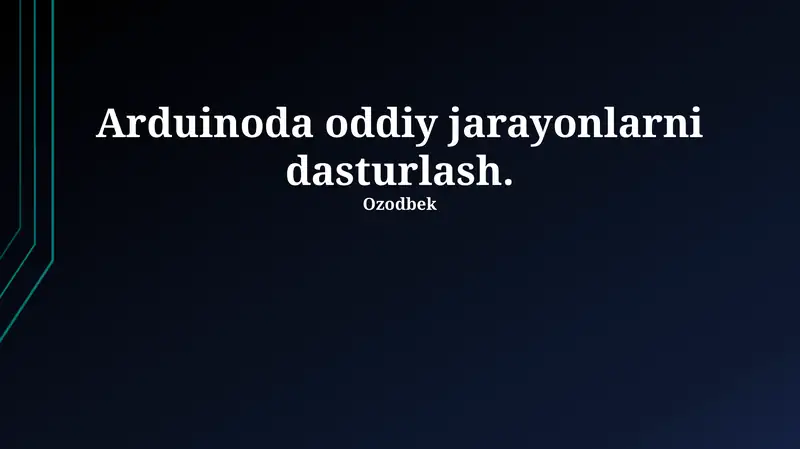 Arduino dasturlash