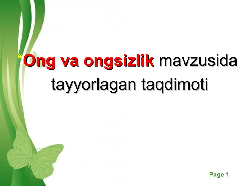 Ong va ongsizlik
