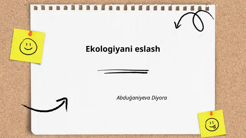 Ekologiyani eslash