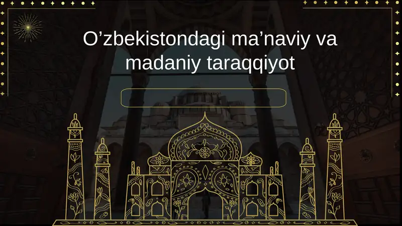 Ma’naviy va madaniy taraqqiyot