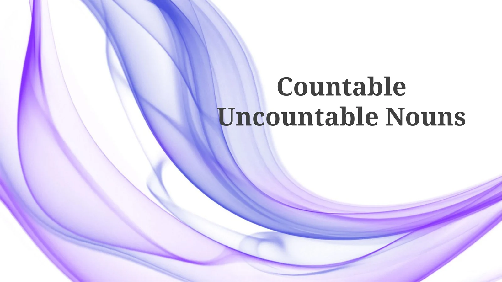 Countable Uncountable Nouns