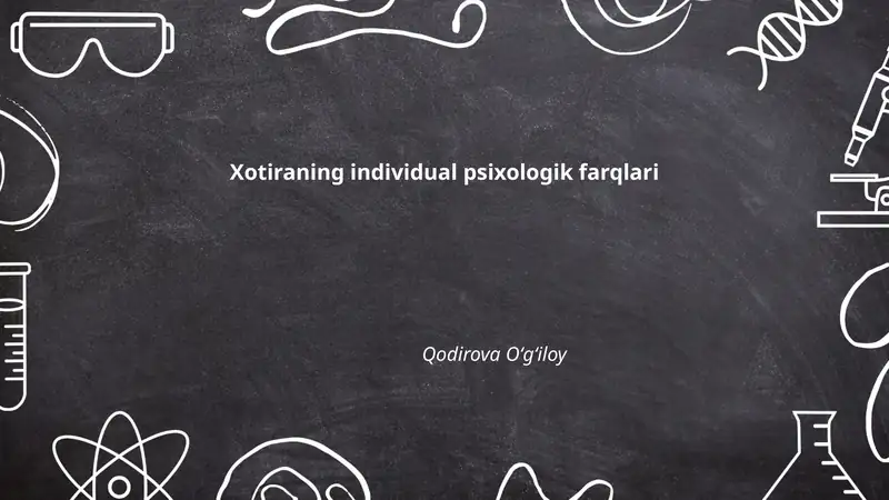 Yosh bilan bog'liq xotira individual farqlari