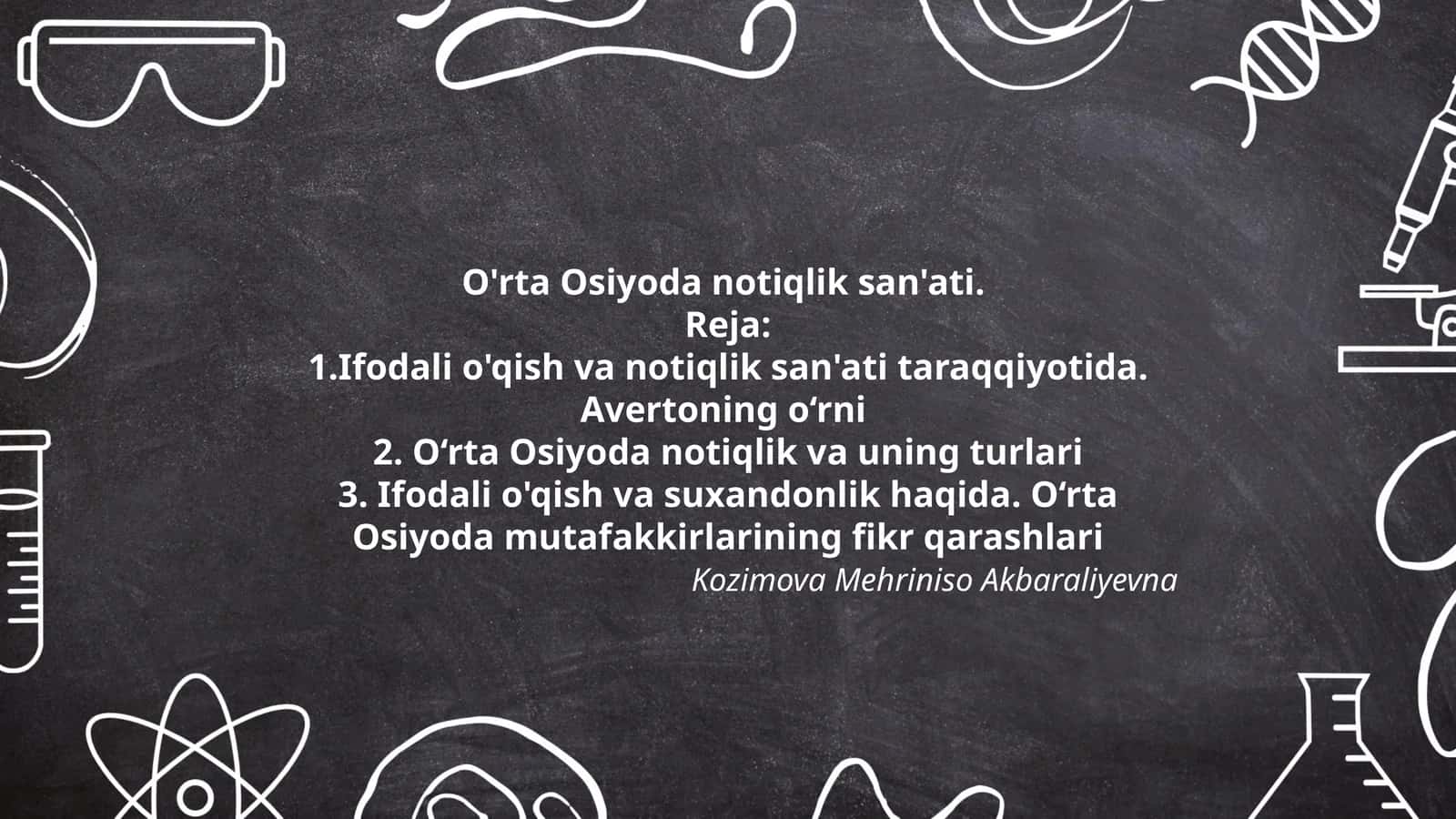 O'rta Osiyoda notiqlik san'ati